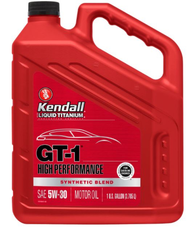 KENDALL GT-1 HIGH PERFORMANCE (TI) SYNTH. BLEND, SAE 5W20, API SN+, ILSAC GF-5 1081211-527