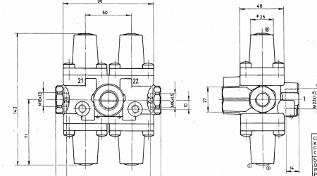 WABCO NELIPIIRISUOJAVENTTIILI SC 3-SRJ | NIPUKAT ERI SUUNTAAN. 9347023810