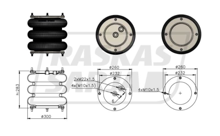 AIREXPERT NOSTOPALJE 12X3 4-PULTTINEN G 22MM TF301-34