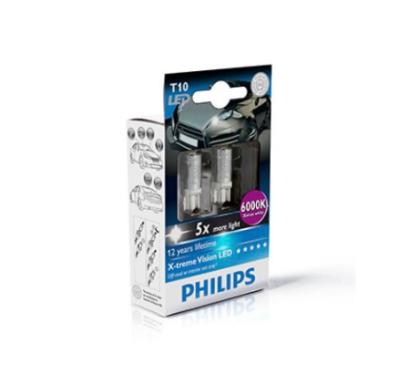 PHILIPS X-TREME VISION LED POLTIN T10 W5W 24V 6000K | 2KPL PAKKAUS 100-24931LEDB2