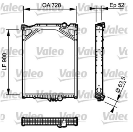 VALEO JÄÄHDYTIN VOLVO B7 782X900X52MM VA-733504